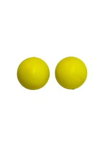 Costume Lucite Vintage Giallo Circolare Cupola Clip On Orecchini Bottone 3/4" Plastica - Foto 1 di 24