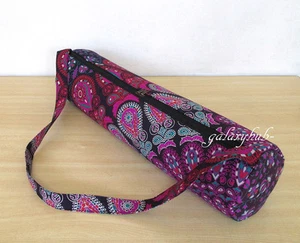 Large Indian Mandala Portable Yoga Mat Carry Bag With Shoulder Strap Carrier Bag - Picture 1 of 3