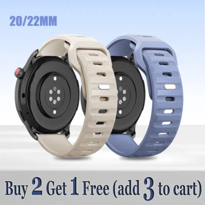 Correa deportiva correa de silicona 20/22 mm para reloj Samsung Galaxy 5/4/3 Pro Classic GT2 Foto 1 de 4