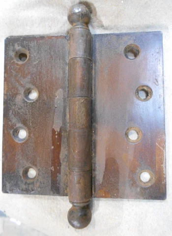 Vintage Stanley Craftsman door hinge 4x4 Jappaned finish Ball pin  (ZZ6Bx1) Cover