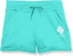 Columbia Girl's Trek French Terry Shorts (Bright Aqua) - Picture 1 of 2