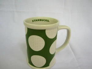Starbucks Mug Golf Balls Dimpled Green White Coffee Tea 16oz - Picture 1 of 7