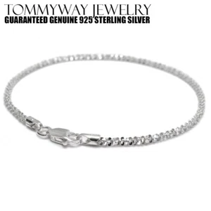 Real 925 Sterling Silver Gorgeous Sparkly Bracelet-Anklet 7" 8" 9" 10" 11" - Picture 1 of 8