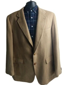 Sportmantel Herren Gr. 46R 100 % Kamelhaar Größe 2 Knöpfe einfach belüftet *Verkauft wie besehen - Bild 1 von 12