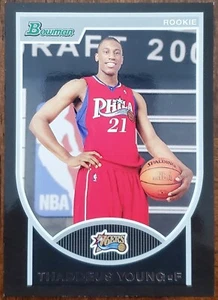 2007-08 BOWMAN THADDEUS YOUNG PHILADELPHIA 76ERS ROOKIE /2999 CARD #129 NM/MT - Picture 1 of 2