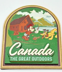Walt Disney World Parks Canada Pavilion Epcot Mickey Mouse Pluto Magnet - Picture 1 of 2
