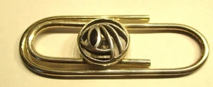 STERLING SILVER ART NOUVEAU GLASGOW ROSE MACKINTOSH STYLE MONEY CLIP - Picture 1 of 1