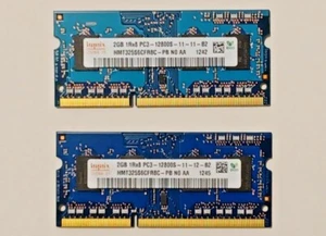 4GB (2x2GB) Apple MacBook Pro Memory DDR3 SODIMM PC3-12800 HMT325S6CFR8C - Picture 1 of 1