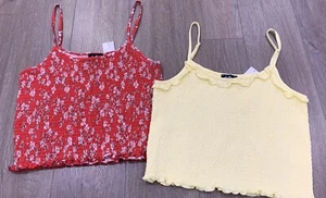2x Ladies Size L Yellow & Red DOTTI Shirred Summer Tops NEW* RRP $49.90 - Bild 1 von 4
