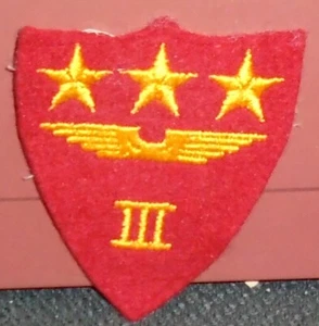 Segunda Guerra Mundial - Parche Fuselaje de Avión USMC TERCERA ALA - ORIGINAL EN LANA - Imagen 1 de 2
