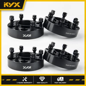 1.5" 6x135 Hubcentric Black Wheel Spacers 14x1.5 Studs For Ford Expedition F-150 - Picture 1 of 12