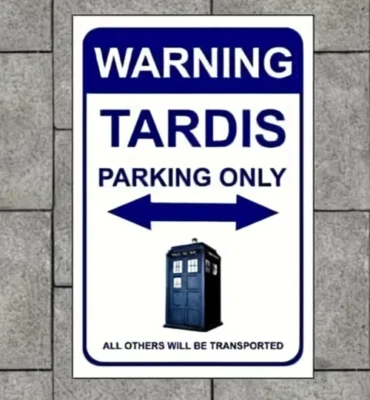 Doctor Who Tardis Parking Only Metal Sign Repro Bonus Gifts Style#A Free Post
