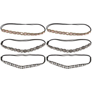  6 Pcs Pearl Headband Beaded for Women Rhinestone Outfit Woman Hair Accessories