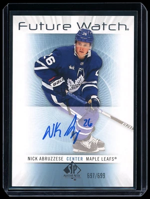 2022-23 SP AUTHENTIC #RFWA-AB NICK ABRUZZESE FUTURE WATCH AUTO /699 ROOKIE RC - Image 1 of 2
