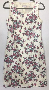 Max Mara Dress Max and Co Active Ivory Floral Lined Sleeveless Italy Wedding 8 - Picture 1 of 14