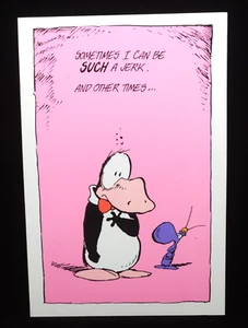 Vintage 1992 Opus n Bill MISSED BIRTHDAY Sorry Greeting Card+Envelope FREE SHIP - Picture 1 of 3