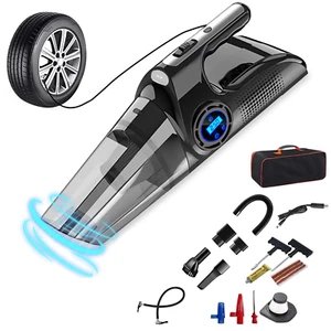 Portable Car Vacuum Cleaner, USB Charging Wireless Handheld Tire Inflator Air Co - Picture 1 of 12