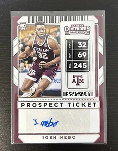2020 Contenders Draft Picks Josh Nebo Prospect Ticket Auto No 116 - Picture 1 of 1