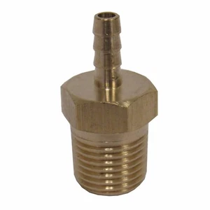 NEW BRASS 1/8 IN. MNPT X HOSE BARB STRAIGHT FITTING FOR 1/8 IN. ID HOSE NIB - Picture 1 of 5