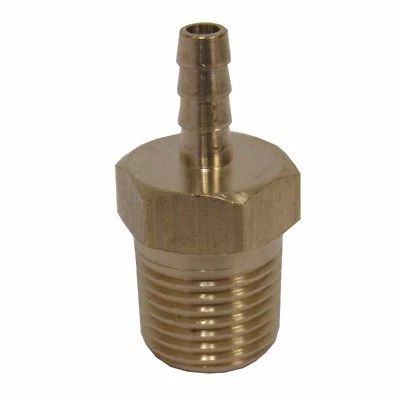 NEW (10) PK BRASS 1/8 IN. MNPT X HOSE BARB STRAIGHT FITTING FOR 1/8 IN. ID HOSE  - Image 1 of 4