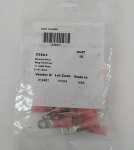 (10 Stück) Bowma Dichtringklemmen 11 AWG 5/16" Bolzen | 23863 | rosa - Bild 1 von 2
