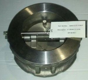 SSI 0400-300WTTTM-T, 4" STAINLESS CHECK VALVE, WAFER, NEW, FREE SHIPPING - Picture 1 of 5