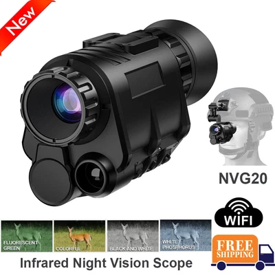 Night Vision Monocular with 4X Optical Zoom Night Vision Goggles for Adults - Image 1 of 4