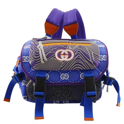 GUCCI GG small bag Backpack Daypack 752100 2WAY waist bag Blue / purple Ny... - Image 1 of 4