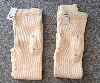 PACK de 2 Leggings Suéter Acanalados Marfil Bebé Gap TALLA 5 AÑOS NUEVOS CON ETIQUETAS Foto 1 de 4