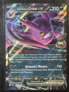 Team Rocket's Crobat ex 122/182 doble raro SV10: Destined Rivals casi nuevo - Imagen 1 de 2