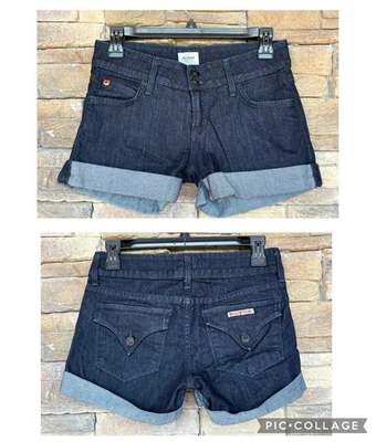 Hudson Hampton Cuffed Short Shorts Size 26 Denim Stretch Grunge Wear Casual - Image 1 of 4