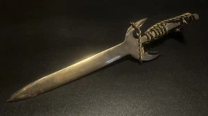 Brass Anchor & Rope Letter Opener 9.5" Nautical Sword Style 5.6 Ounces Heavy - Picture 1 of 8