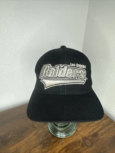Los Angeles Raiders LA Hat VTG 90s Starter Proline 100% Wool Snapback BLACK DOME - Picture 1 of 9