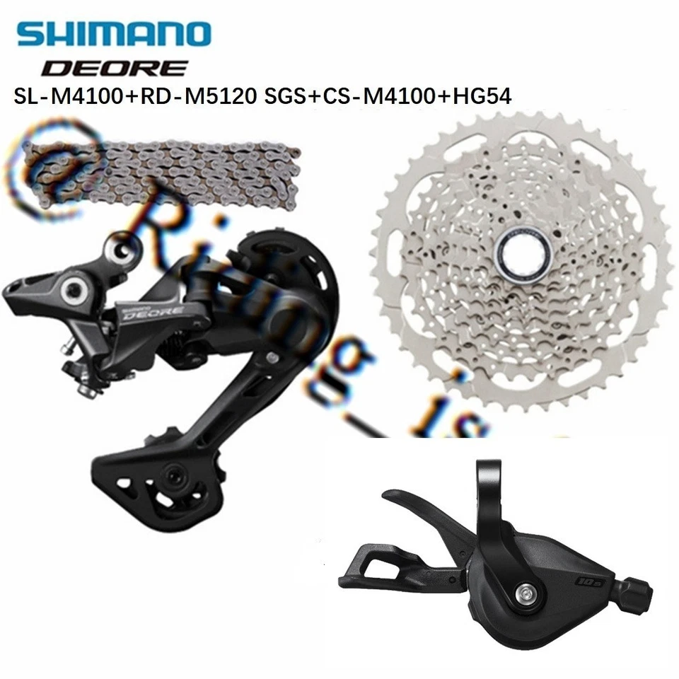 New SHIMANO Deore M4100 1X10 Speed MTB Groupset 4 Pcs 46T W/RD-M5120 - Image 1 of 4