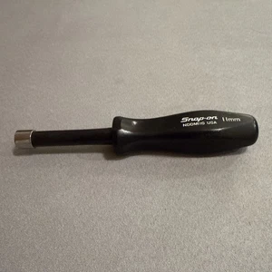 Snap-on Tools USA BLACK Hard Grip 11mm Metric 6pt Manual Nut Driver NDDM110 - Picture 1 of 7