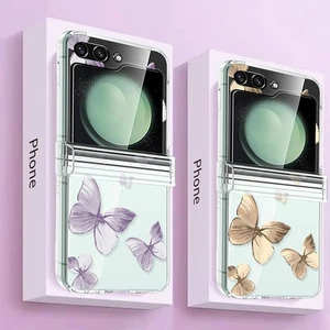 Butterfly Clear Hard Case For Samsung Galaxy Z Flip7 Flip6 Flip5 Flip4 3 Cover - Picture 1 of 20