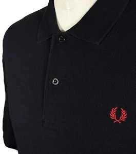 Fred Perry M3000 Polo Size 2XL/3XL 48" Black EUC Ska Mod Scooter Retro Britpop - Picture 1 of 9