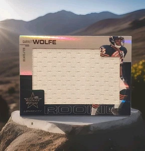 2007 Leaf Rookies & Stars Jerseys Jumbo Swatch Garrett Wolfe RC #/50 Bears - Bild 1 von 3