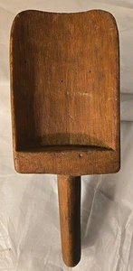 Antigua cuchara de madera primitiva tallada a mano de colección cocina granja hogar herramienta Assecorie - Imagen 1 de 7