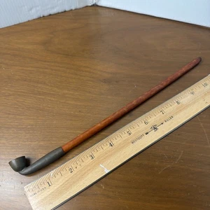 Antique 19th Century Gold Rush China Miner Man's 12 Inch Bamboo Poppy Den Pipe - Picture 1 of 24