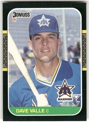 1987 Donruss #610 Dave Valle Seattle Mariners Baseball Card - Image 1 of 2