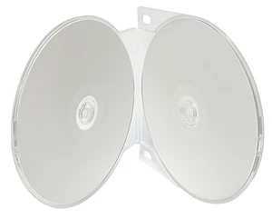 50 Custodia trasparente doppia ClamShell per CD/DVD con fori per raccoglitore - Foto 1 di 1