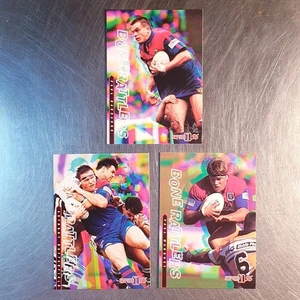 Juego de equipo NRL Dynamic Series 1 Bone Rattlers 1996 (3 cartas) Newcastle Knights - Imagen 1 de 2
