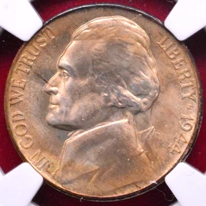 NGC MS-67! 1944-D JEFFERSON WARTIME SILVER NICKEL - Picture 1 of 4