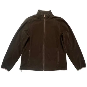 L.L.Bean Brown Fleece Full Zip Polartec Jacket Women's Size M - Picture 1 of 10
