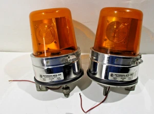 Pair of Vintage Peterson Lighting 756A 756 Rotating Lights Amber - Bild 1 von 8