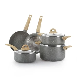 Batteria pentole 8 pezzi Mrs Wood grigio - Foto 1 di 9