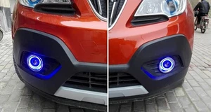 LED DRL Projector Halo Angel Eye COB Fog Light Wring For 2013-2016 Buick Encore - Picture 1 of 24