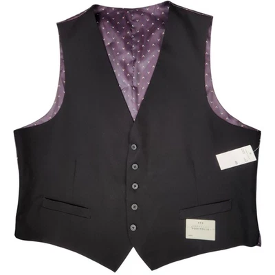 NEW Perry Ellis Portfolio Mens 5 Button 2 Pocket Vest 48 Reg - Image 1 of 4