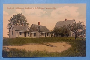 Rock Hill Inn & Residence of J.S. Knight ~ Westport, ME Maine RARE Vintage PC - Picture 1 of 2